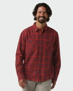 Top 10 😍 Stio Men's Miter Lightweight Flannel 👕 Shirt ✨ -Stio Sales Shop M Miter Lightweight Flannel Shirt Roasted Beet Plaid 1