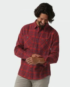 Top 10 😍 Stio Men's Miter Lightweight Flannel 👕 Shirt ✨ -Stio Sales Shop M Miter Lightweight Flannel Shirt Roasted Beet Plaid 2