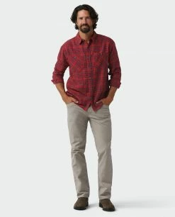 Top 10 😍 Stio Men's Miter Lightweight Flannel 👕 Shirt ✨ -Stio Sales Shop M Miter Lightweight Flannel Shirt Roasted Beet Plaid 4