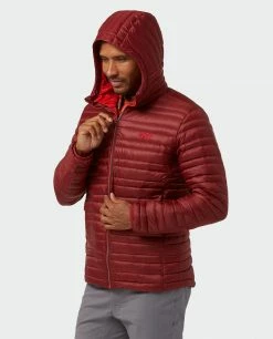 Cheap ✨ Stio Men's Pinion Down Hooded Jacket 😉 -Stio Sales Shop M Pinion Down Hooded Jacket Roasted Beet 3