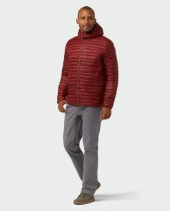 Cheap ✨ Stio Men's Pinion Down Hooded Jacket 😉 -Stio Sales Shop M Pinion Down Hooded Jacket Roasted Beet 6