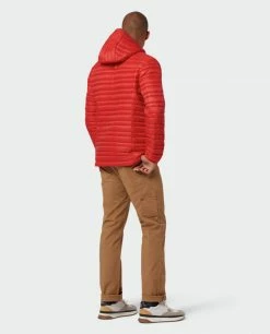 Cheap ✨ Stio Men's Pinion Down Hooded Jacket 😉 -Stio Sales Shop M Pinion Hooded Down Jacket Risk Red 2 Full
