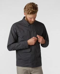 Best Sale ⌛ Stio Men's Rivet® Canvas Utility Jacket 🎁 -Stio Sales Shop M Rivet Canvas Utility Jacket Basalt 3
