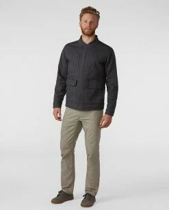 Best Sale ⌛ Stio Men's Rivet® Canvas Utility Jacket 🎁 -Stio Sales Shop M Rivet Canvas Utility Jacket Basalt 5