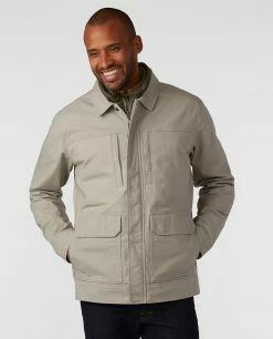 Best Sale ⌛ Stio Men's Rivet® Canvas Utility Jacket 🎁 -Stio Sales Shop M Rivet Canvas Utility Jacket Talus 1