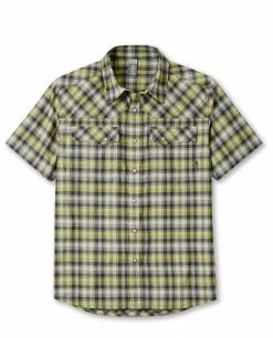 Budget ❤️ Stio Men's Eddy 👕 Shirt SS 👏 -Stio Sales Shop M SS Eddy Honeydew Plaid