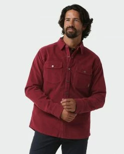 Top 10 🎁 Stio Men's Saratoga Cord 👚 Shirt 😀 -Stio Sales Shop M Saratoga Cord Shirt Roasted Beet Plaid 2