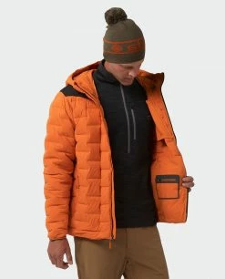 Wholesale 😀 Stio Men's Skillet Stretch Down Hooded Jacket 🔔 -Stio Sales Shop M Skillet Stretch Down Hooded Jacket Basecamp Orange 5