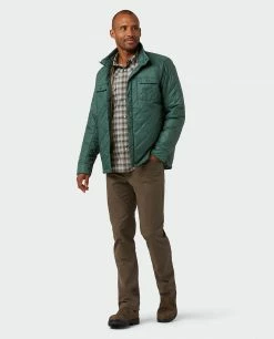 Coupon 🧨 Stio Men's Skycrest Insulated Snap 👕 Shirt ⭐ -Stio Sales Shop M Skycrest Snap Shirt Treeline Green 4