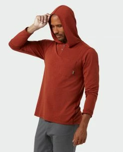Coupon 💯 Stio Men's Tipton Tech Hooded Henley 🌟 -Stio Sales Shop M Tipton Tech Hooded Henley Roasted Beet Heather 2