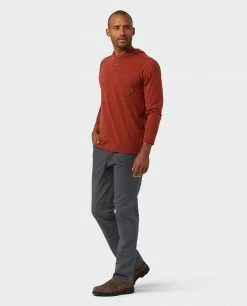 Coupon 💯 Stio Men's Tipton Tech Hooded Henley 🌟 -Stio Sales Shop M Tipton Tech Hooded Henley Roasted Beet Heather 4