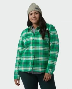 New 🥰 Stio Women's Buckhorn Insulated Snap 👚 Shirt 🎁 -Stio Sales Shop W Buckhorn Insulated Snap Shirt Herbage Plaid Alt 1
