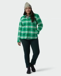 New 🥰 Stio Women's Buckhorn Insulated Snap 👚 Shirt 🎁 -Stio Sales Shop W Buckhorn Insulated Snap Shirt Herbage Plaid Alt 5