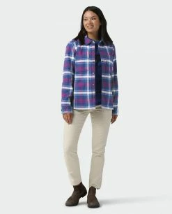 New 🥰 Stio Women's Buckhorn Insulated Snap 👚 Shirt 🎁 -Stio Sales Shop W Buckhorn Insulated Snap Shirt Mulberry Plaid 4