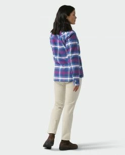 New 🥰 Stio Women's Buckhorn Insulated Snap 👚 Shirt 🎁 -Stio Sales Shop W Buckhorn Insulated Snap Shirt Mulberry Plaid 6