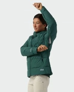 Best deal ⭐ Stio Women's Colter INFINIUM™ Down Jacket 🎉 -Stio Sales Shop W Colter Infinium Down Jacket Treeline Green 3
