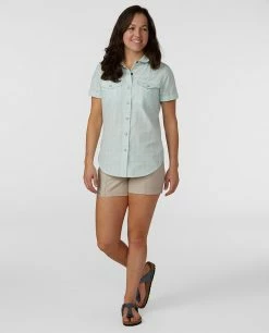 Promo 🧨 Stio Women's Curtis Camp 👚 Shirt SS 🛒 -Stio Sales Shop W Curtis Camp Shirt SS Rapid Freeze Plaid 3