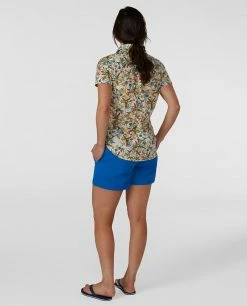 Promo 🧨 Stio Women's Curtis Camp 👚 Shirt SS 🛒 -Stio Sales Shop W Curtis Camp Shirt SS Sunbeam Wildflower Print 4