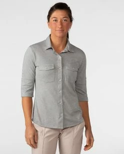 Deals 😍 Stio Women's Divide 👚 Shirt 🛒 -Stio Sales Shop W Divide Shirt Quiet Gray 1