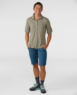 Deals 😍 Stio Women's Divide 👚 Shirt 🛒 -Stio Sales Shop W Divide Shirt Trout Time 3