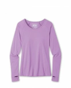 New ⭐ Stio Women's Divide Tee LS ✔️ -Stio Sales Shop W Divide Tech Tee LS Lavendar Field Heather