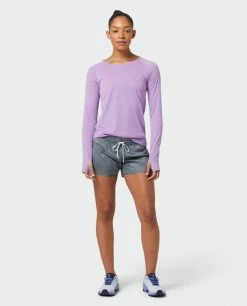 New ⭐ Stio Women's Divide Tee LS ✔️ -Stio Sales Shop W Divide Tech Tee LS Lavender Field Heather 1 Full