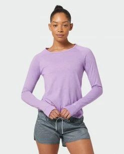 New ⭐ Stio Women's Divide Tee LS ✔️ -Stio Sales Shop W Divide Tech Tee LS Lavender Field Heather 3 Top