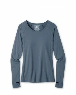 New ⭐ Stio Women's Divide Tee LS ✔️ -Stio Sales Shop W Divide Tech Tee LS Mountain Shadow Heather