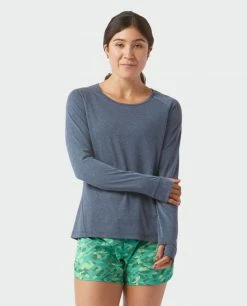 New ⭐ Stio Women's Divide Tee LS ✔️ -Stio Sales Shop W Divide Tech Tee LS Mountain Shadow Heather 3 Top