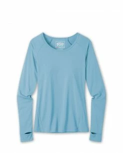 New ⭐ Stio Women's Divide Tee LS ✔️ -Stio Sales Shop W Divide Tech Tee LS Summer Cloud Heather