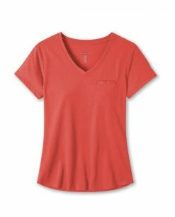 Flash Sale 🎁 Stio Women's Divide V-Neck SS ⭐ -Stio Sales Shop W Divide Tech V Neck Pressed Petal