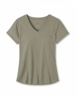 Flash Sale 🎁 Stio Women's Divide V-Neck SS ⭐ -Stio Sales Shop W Divide Tech V Neck Trout Time