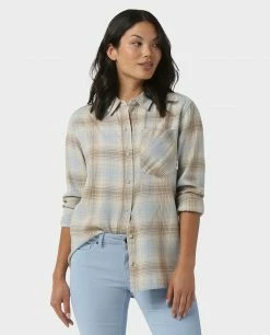 Top 10 ⭐ Stio Women's Dovetail Lightweight Flannel 👚 Shirt ⭐ -Stio Sales Shop W Dovetail Lightweight Flannel Shirt Bone White Plaid 3