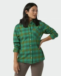 Top 10 ⭐ Stio Women's Dovetail Lightweight Flannel 👚 Shirt ⭐ -Stio Sales Shop W Dovetail Lightweight Flannel Shirt Greenery Plaid 2