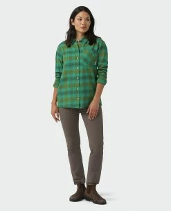 Top 10 ⭐ Stio Women's Dovetail Lightweight Flannel 👚 Shirt ⭐ -Stio Sales Shop W Dovetail Lightweight Flannel Shirt Greenery Plaid 4