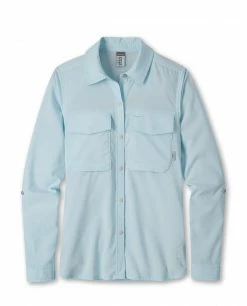 Flash Sale 🎁 Stio Women's Eddy Guide 👕 Shirt LS 🤩 -Stio Sales Shop W Eddy Guide Shirt Misty Cloud