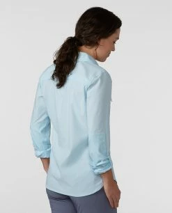Flash Sale 🎁 Stio Women's Eddy Guide 👕 Shirt LS 🤩 -Stio Sales Shop W Eddy Guide Shirt Misty Cloud 3