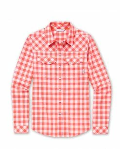 New ⭐ Stio Women's Eddy 👕 Shirt LS 🤩 -Stio Sales Shop W Eddy Shirt Azalea Bloom Check