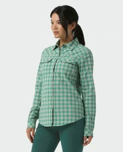 New ⭐ Stio Women's Eddy 👕 Shirt LS 🤩 -Stio Sales Shop W Eddy Shirt LS Greenery Plaid 1 0cb714ef dd08 4690 9be3 2e78d8c5bfd9