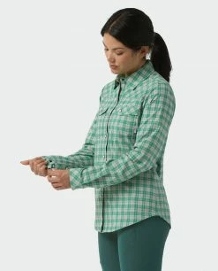 New ⭐ Stio Women's Eddy 👕 Shirt LS 🤩 -Stio Sales Shop W Eddy Shirt LS Greenery Plaid 3 44676d74 a0bf 45ca ae08 1b52d2082d5a