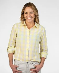 Best Pirce 😀 Stio Women's Emery 👚 Shirt LS 🎁 -Stio Sales Shop W Emery Shirt LS Lemonade Check 2