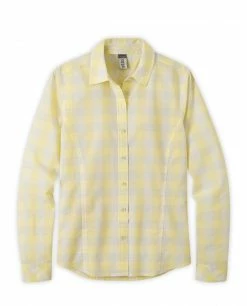 Best Pirce 😀 Stio Women's Emery 👚 Shirt LS 🎁 -Stio Sales Shop W Emery Shirt LS Lemonade Check