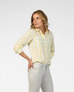 Best Pirce 😀 Stio Women's Emery 👚 Shirt LS 🎁 -Stio Sales Shop W Emery Shirt LS Lemonade Check 6