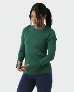 Outlet ✨ Stio Women's Basis® Seamless Tech Crew 🧨 -Stio Sales Shop W Full Range Seamless Crew Thicket Heather 2
