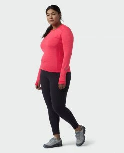 Outlet ✨ Stio Women's Basis® Seamless Tech Crew 🧨 -Stio Sales Shop W Full Range Tech Crew Pink Elation Alt 4