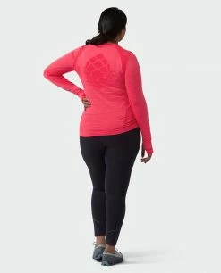 Outlet ✨ Stio Women's Basis® Seamless Tech Crew 🧨 -Stio Sales Shop W Full Range Tech Crew Pink Elation Alt 5