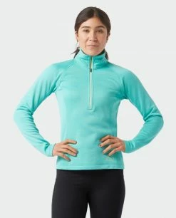 New 🥰 Stio Women's Gannett Peak Fleece Half Zip 🔥 -Stio Sales Shop W Gannett Peak Half Zip Turquoise Rest 3 Top