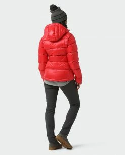 Buy 😍 Stio Women's Hometown Down Hooded Jacket 😍 -Stio Sales Shop W Hometown Down Hooded Jacket Risk Red 5