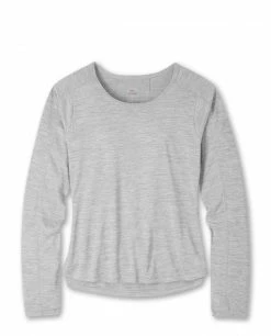 Hot Sale 😀 Stio Women's Icefloe Tech Tee LS ✨ -Stio Sales Shop W Ice Flow Tech Tee LS Quiet Gray