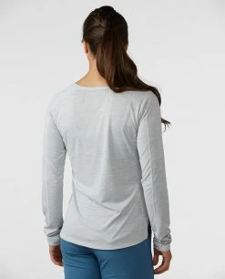 Hot Sale 😀 Stio Women's Icefloe Tech Tee LS ✨ -Stio Sales Shop W Icefloe Tech LS Quiet Gray 2
